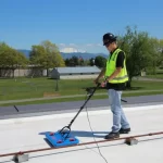 Integriscan ELD, testing of various waterproofing membranes is possible Electronic Leak Detection Electronic Flood Testing EFVM